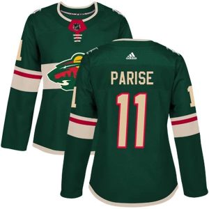 Damen Minnesota Wild Trikot Zach Parise 11 Grün Authentic